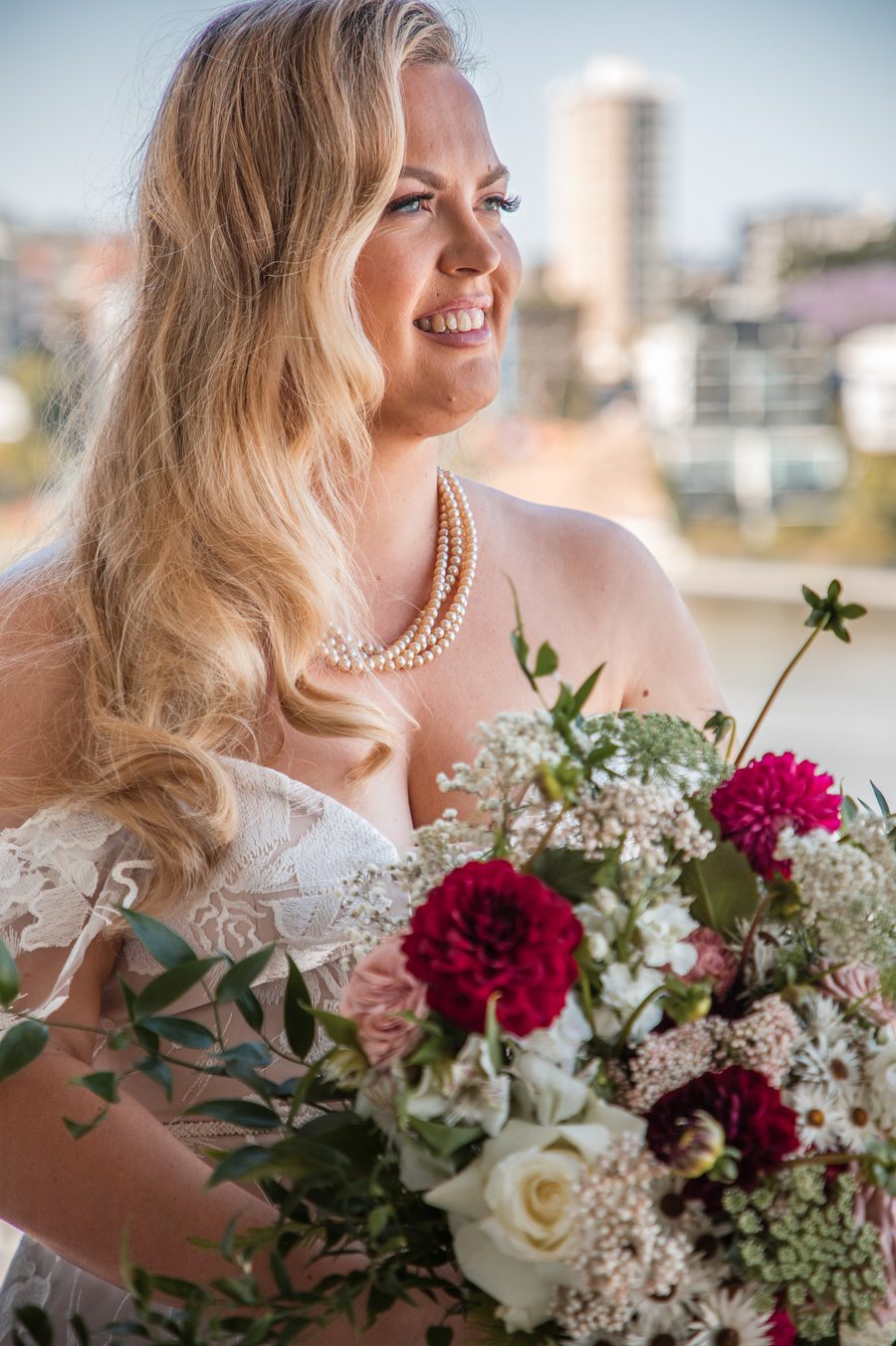 An elegant bouquet of beautiful, vibrant Australian flowers and roses