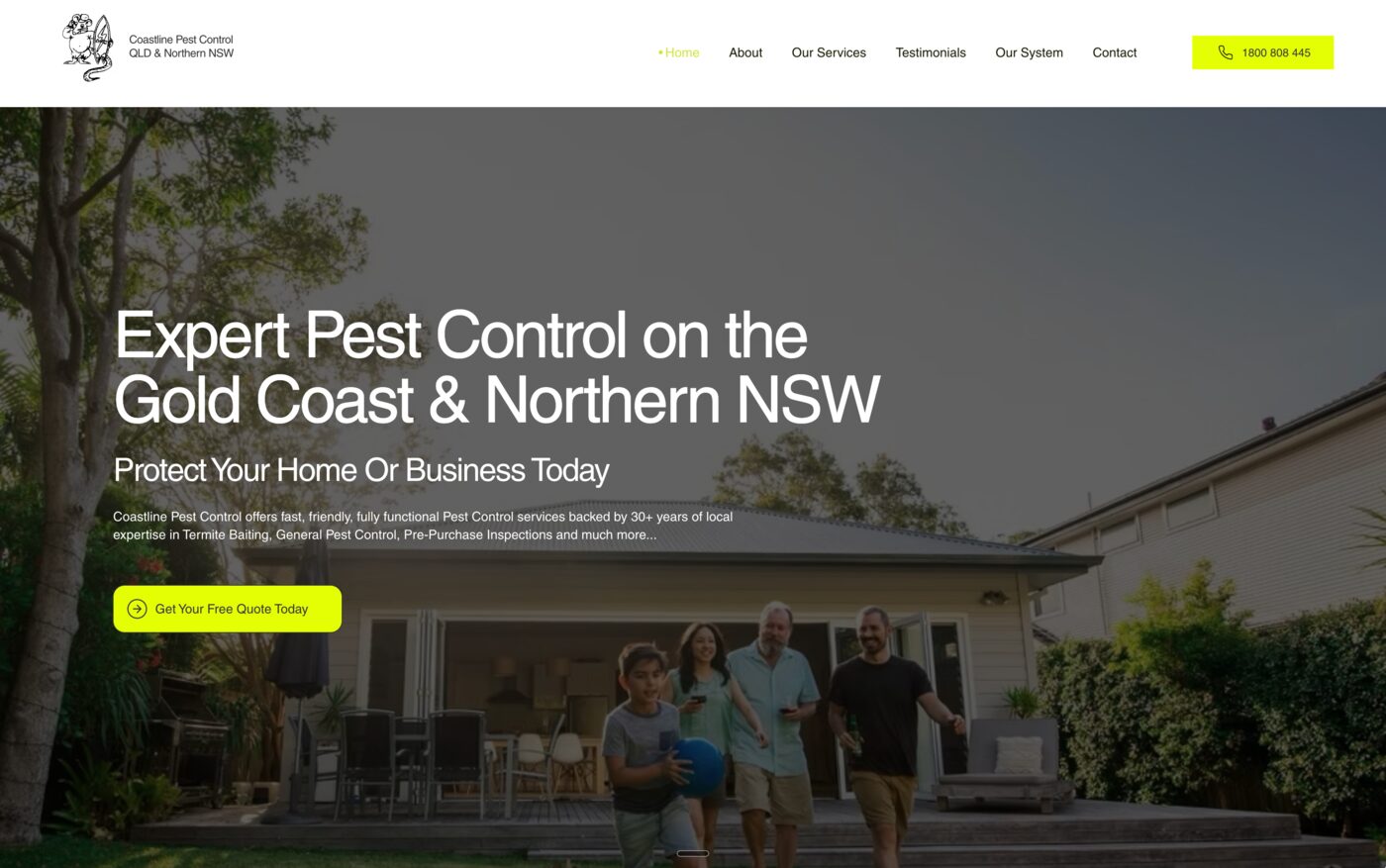 Coastline Pest Control website